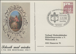 PP 106/95 Blumengrüße/ LV Niedersachsen T.d.B 1982, SSt Hannover Briefkasten - Privatumschläge - Ungebraucht