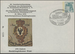 PU 110/29 LV-Tag NRW Ruhrfestspielhaus Recklinghausen, SSt Rhein-Ruhr-Posta 1979 - Buste Private - Nuovi