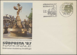 PU 117/312 SÜDPOSTA'87 Nationale Briefmarkenausstellung, Sindelfingen 22.10.87 - Buste Private - Nuovi