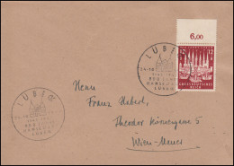 862 Hansestadt Lübeck Vom Oberrand, EF Auf FDC ESSt LÜBECK 24.10.43 Nach Wien - Lettres & Documents