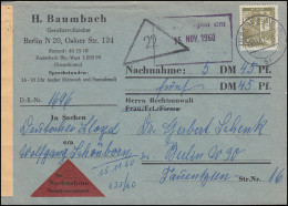 150 Berliner Stadtbilder Als EF Auf Orts-Nachname-Brief BERLIN 15.11.1960 - Covers & Documents