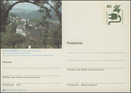 P120-d2/027 6123 Bad König/Odenwald, Stadtansicht ** - Illustrated Postcards - Mint