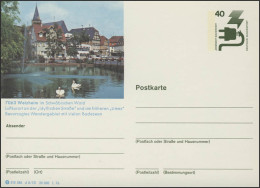 P120-d8/121 7063 Welzheim, Ortsansicht Mit Schwänen ** - Illustrated Postcards - Mint