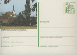 P134-i1/005 Bickenbach/Bergstraße, Evang. Kirche ** - Bildpostkarten - Ungebraucht