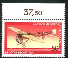 966 Jugend Luftfahrt 50+25 Pf ** Oberrand - Unused Stamps