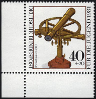 1090 Jugend Optische Instrumente 40+20 Pf ** Ecke U.l. - Unused Stamps