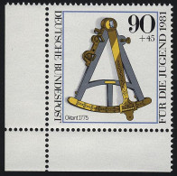 1093 Jugend Optische Instrumente 90+45 Pf ** Ecke U.l. - Unused Stamps