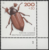 1670 Feld-Maikäfer 200+80 Pf ** FN2 - Unused Stamps