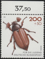 1670 Feld-Maikäfer 200+80 Pf ** Oberrand - Unused Stamps