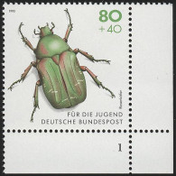 1667 Gold-Rosenkäfer 80+40 Pf ** FN1 - Unused Stamps