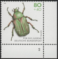 1667 Gold-Rosenkäfer 80+40 Pf ** FN2 - Unused Stamps