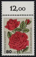 1152 Wohlfahrt Gartenrosen 80+40 Pf ** Oberrand - Unused Stamps
