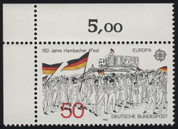1130 Europa Hambacher Fest 50 Pf ** Ecke O.l. - Unused Stamps