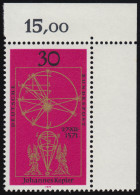 688 Johannes Kepler ** Ecke O.r. - Unused Stamps