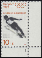680 Olympische Spiele 10+5 Pf Skispringen ** FN1 - Unused Stamps