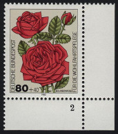 1152 Wohlfahrt Gartenrosen 80+40 Pf ** FN2 - Unused Stamps