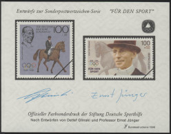 Sporthilfe Sonderdruck Aus MH 1996 Josef Neckermann Reiten Pferdesport ** - Autres & Non Classés