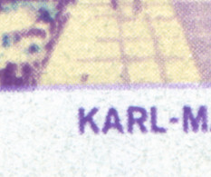 1505 Karl-Marx-Stadt / Chemnitz Mit PLF Lila Fleck über K Von KARL, Feld 12, ** - Errors & Oddities