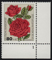 1152 Wohlfahrt Gartenrosen 80+40 Pf ** FN1 - Unused Stamps