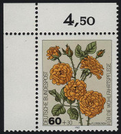 1151 Wohlfahrt Gartenrosen 60+30 Pf ** Ecke O.l. - Unused Stamps