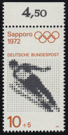 680 Olympische Spiele 10+5 Pf Skispringen ** Oberrand - Unused Stamps