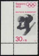 682 Olympische Spiele 30+15 Pf Abfahrtslauf ** Ecke U.l. - Unused Stamps