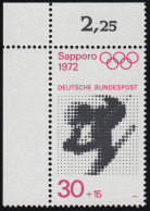 682 Olympische Spiele 30+15 Pf Abfahrtslauf ** Ecke O.l. - Unused Stamps