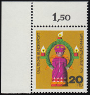 709 Weihnachten 20+10 Pf Weihnachtsengel ** Ecke O.l. - Unused Stamps
