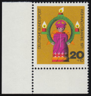 709 Weihnachten 20+10 Pf Weihnachtsengel ** Ecke U.l. - Unused Stamps