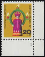 709 Weihnachten 20+10 Pf Weihnachtsengel ** FN1 - Unused Stamps