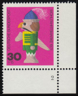707 Wohlfahrt Altes Spielzeug 30+15 Pf Nußknacker ** FN2 - Unused Stamps