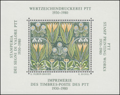 Schweiz Vignette 50 Jahre Wertzeichendruckerei PTT 1930-1980 - Autres & Non Classés