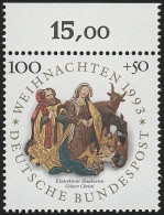 1708 Weihnachten 100+50 Pf ** Oberrand - Neufs