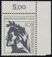 693 Dante Alighieri ** Ecke O.r. - Unused Stamps