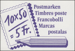 Schweiz Markenheftchen 0-84, Postbeförderung: Der Postbote 1988, ET-O Bern - Postzegelboekjes