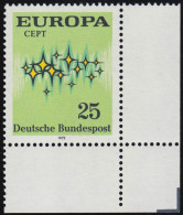 716 Europa 25 Pf Symbol ** Ecke U.r. - Ungebraucht