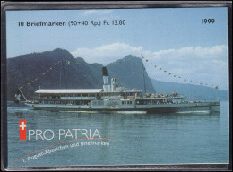 Schweiz Markenheftchen 0-114, Pro Patria Raddampfer Uri 1999, ** - Postzegelboekjes