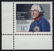 1292 Friedrich Der Große ** Ecke U.l. - Unused Stamps