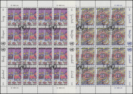 UNO Genf 117-118 Menschenrechte / Hundertwasser 1983, Kleinbogen-Satz ESSt - Other & Unclassified