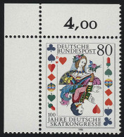 1293 Deutsche Skatkongresse ** Ecke O.l. - Unused Stamps
