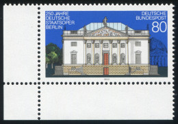1625 Staatsoper ** Ecke U.l. Mit PLF: RETUSCHE Grauer Fleck Im Sockel, Feld 46 - Unused Stamps