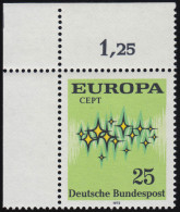 716 Europa 25 Pf Symbol ** Ecke O.l. - Unused Stamps