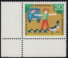 711 Jugend Tierschutz 20+10 Pf Enten ** Ecke U.l. - Unused Stamps