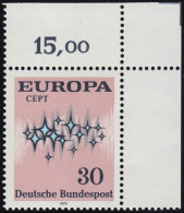 717 Europa 30 Pf Symbol ** Ecke O.r. - Unused Stamps