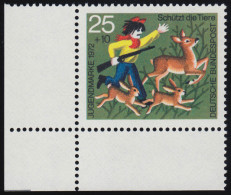 712 Jugend Tierschutz 25+10 Pf Wald ** Ecke U.l. - Unused Stamps