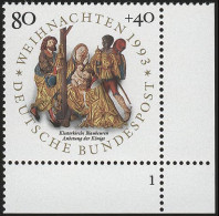 1707 Weihnachten 80+40 Pf ** FN1 - Ongebruikt