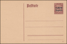 Bayern Postkarte P 114II/02 Freistaat 15 Pf Lilabraun DV 20, Wie Verausgabt **  - Entiers Postaux