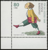 1727 Hans Guck In Die Luft 80+40 Pf ** Ecke U.l. - Unused Stamps