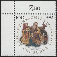 1708 Weihnachten 100+50 Pf ** Ecke O.l. - Unused Stamps