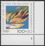 1719 Olympische Flamme 100+50 Pf ** FN2 - Neufs